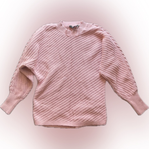 Simply Vera Vera Wang Sweaters - Simply Vera Vera Wang Light Pink Ribbed Sweater